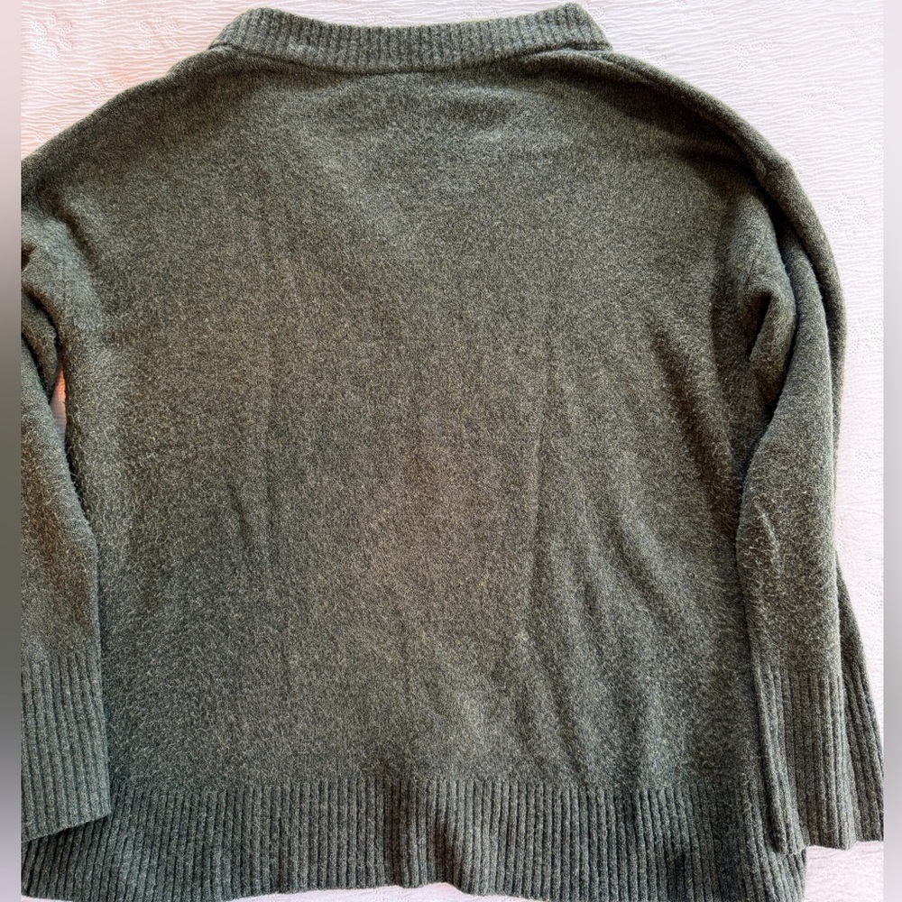 GAP Sweater wool green pullover v-neck size XL - Picture 4 of 8